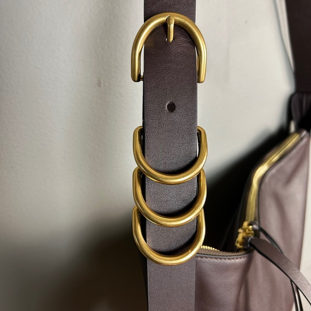 Rag Bone Crossbody Bag Brown Leather Med Spire Minimalist Crescent Clean Girl - Picture 5 of 13